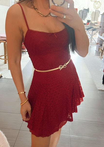 Lana Lace Fit+Flare Dress