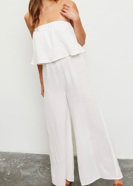 April Strapless Layer Jumpsuit