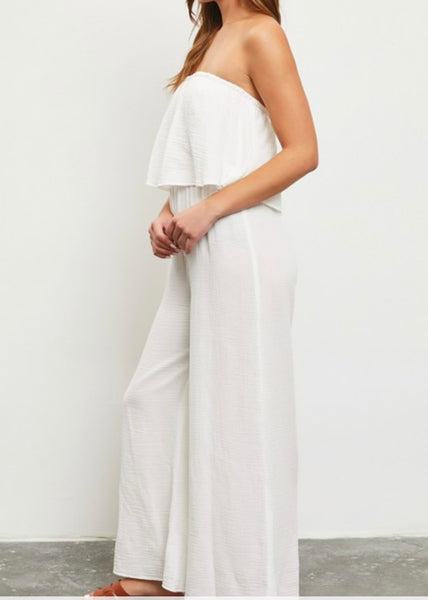 April Strapless Layer Jumpsuit