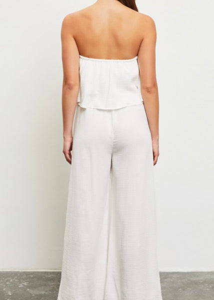 April Strapless Layer Jumpsuit