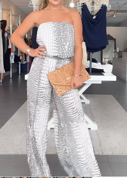 Harlow Python Print Jumpsuit