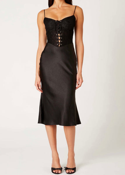 Tessa Lace Corset Midi Dress