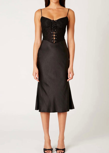 Tessa Lace Corset Midi Dress