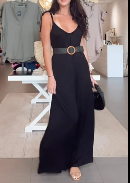 Cara Tie Shoulder Jumpsuit