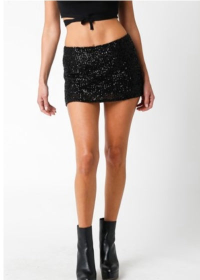 Sasha Sequin Micro Mini Skort