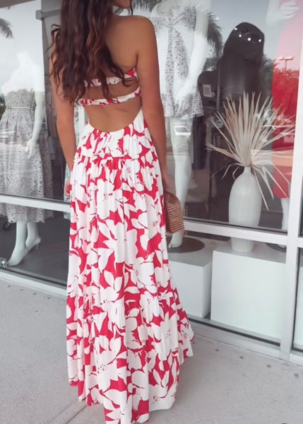 Jasmine Floral Strappy Back Maxi Dress