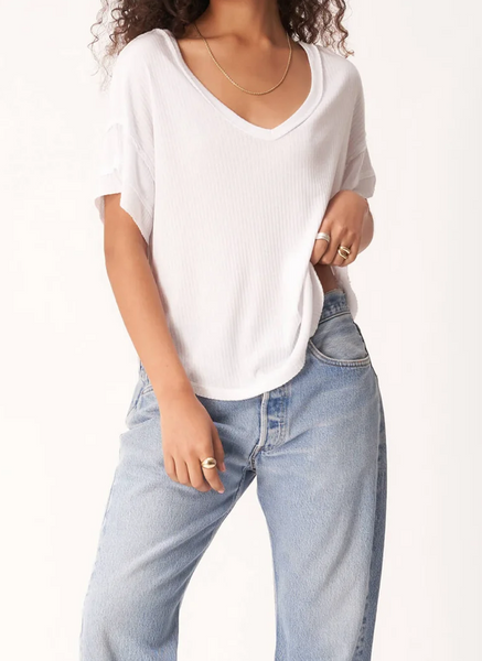 Fiona Double V Pointelle Tee