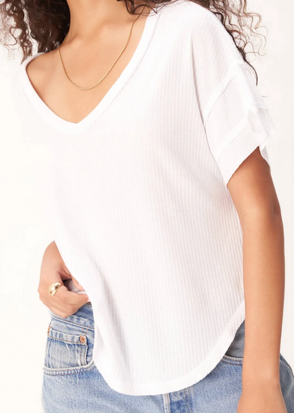 Fiona Double V Pointelle Tee
