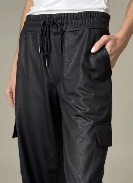 Roland Faux Leather Straight Leg Pants