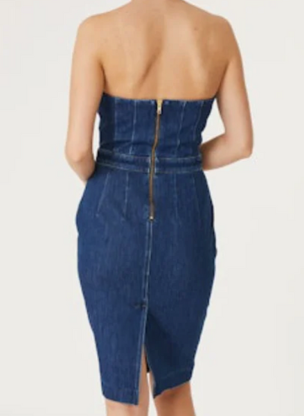 Kayla Strapless Denim Dress