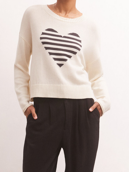Heart Pullover Knit Sweater