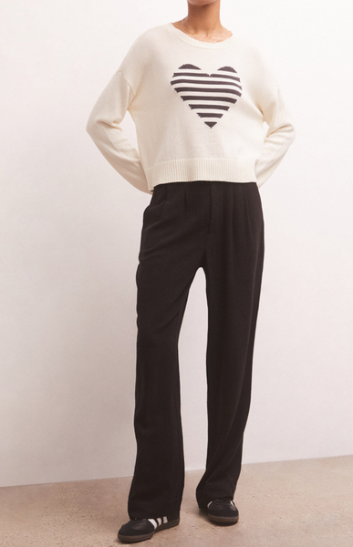 Heart Pullover Knit Sweater