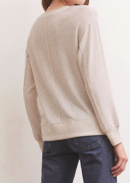 Cloud Knit V Neck Top