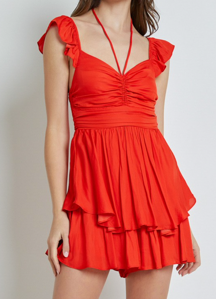 Emily Ruffle Detail Romper