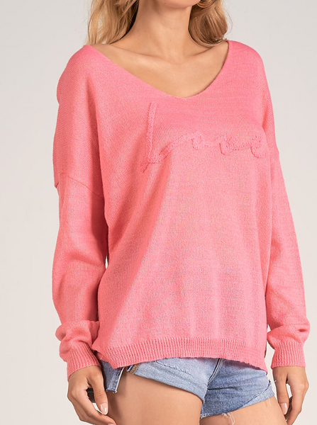 Rose Love Print Lightweight Knit