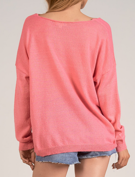 Rose Love Print Lightweight Knit