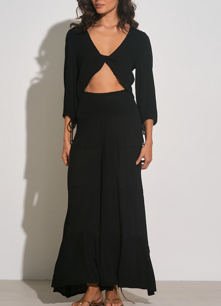 Callie Twist Front Crop Top/Wide Leg Pants