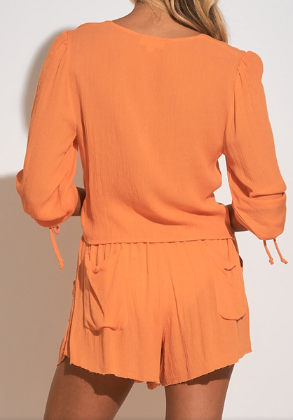 Callie Twist Front Top/Shorts Set
