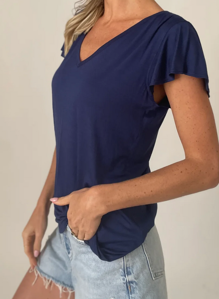 Annabelle Flutter Sleeve Top