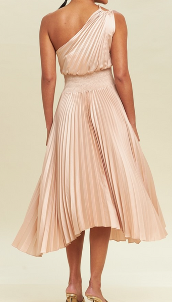 Chantel Pleated One Shoulder Dress
