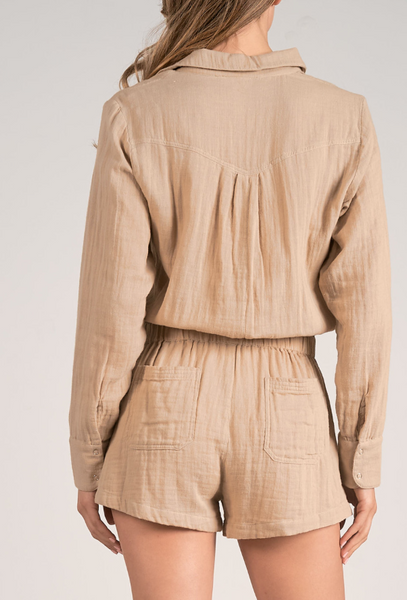 Kendall Gauze Belted Romper