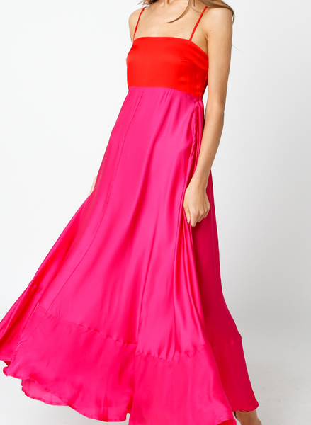 Natalia Color BLock Maxi Dress