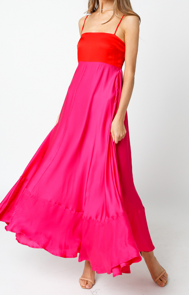 Natalia Color BLock Maxi Dress