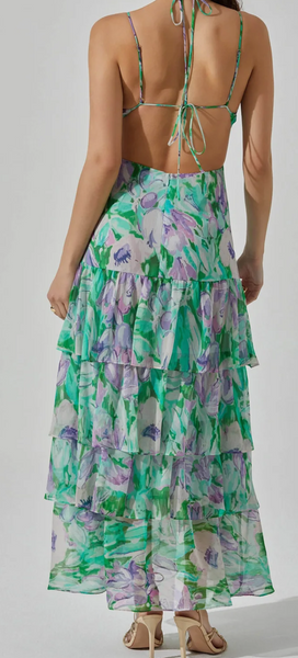 Estella Tiered Strappy Back Maxi Dress