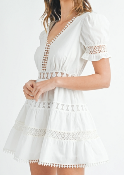Allyson Eyelet Laser Detail Dress