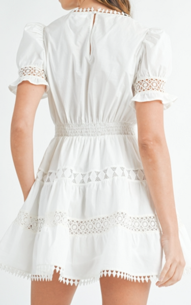 Allyson Eyelet Laser Detail Dress