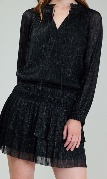 Kerri Metallic Drop Waist Dress