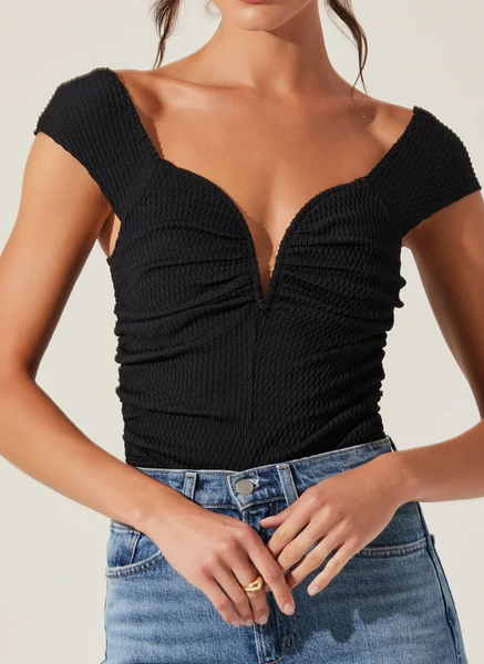 Nina Sweetheart Texture Bodysuit