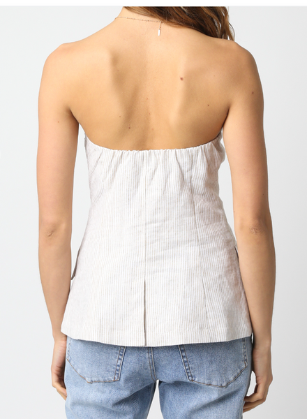 Maddie Stripe Strapless Vest Top