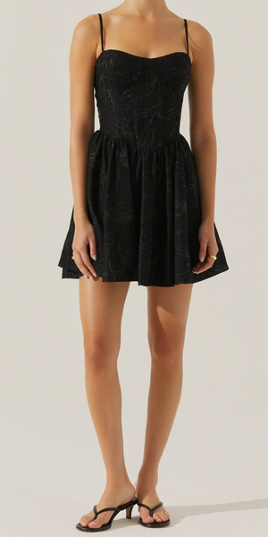 Jacquard Bustier Skater Dress