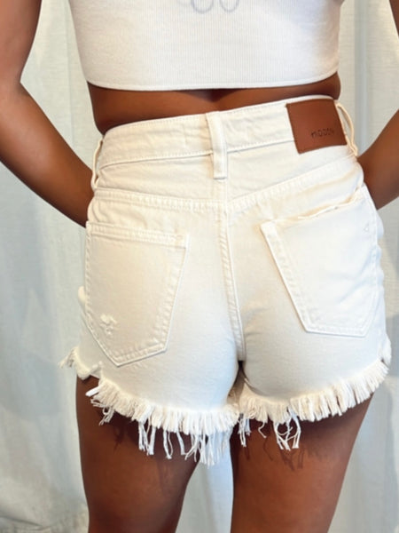 Finn High Rise Frayed Shorts