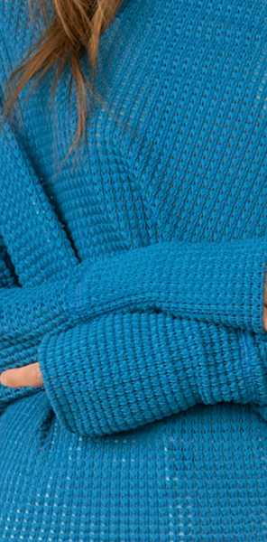 Jazzy Waffle Drawstring Knit