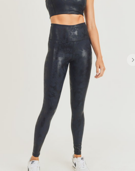 Metallic Foil Highrise Leggings