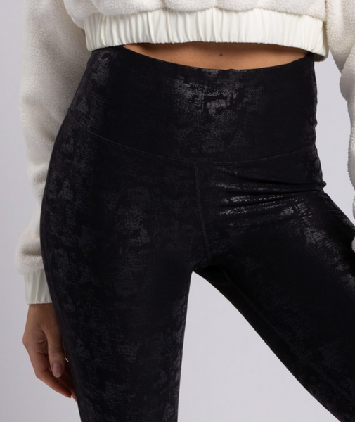 Crackle Glaze Foil Legging