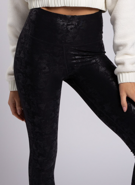 Crackle Glaze Foil Legging