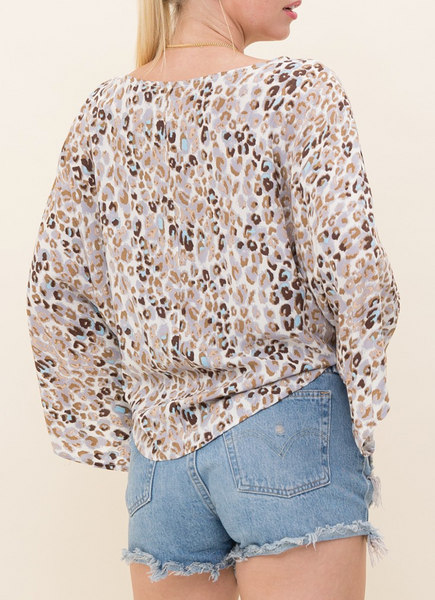 Keira Tie Front Print Top