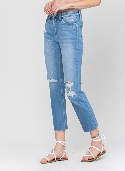 Devyn High Rise Crop Straight
