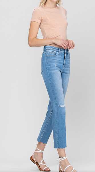 Devyn High Rise Crop Straight