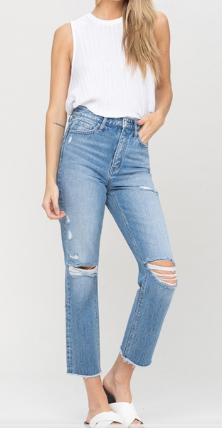 Mandy Highrise Slim Crop Straight