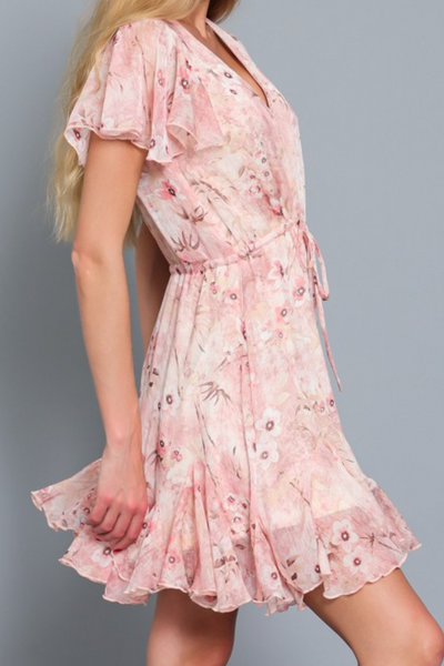Rosie Cinch Waist Floral Waist Dress