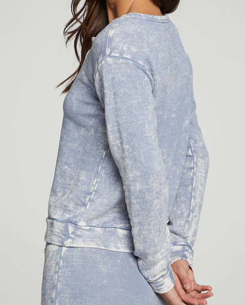 Lacey Lace Up Long Sleeve Pullover