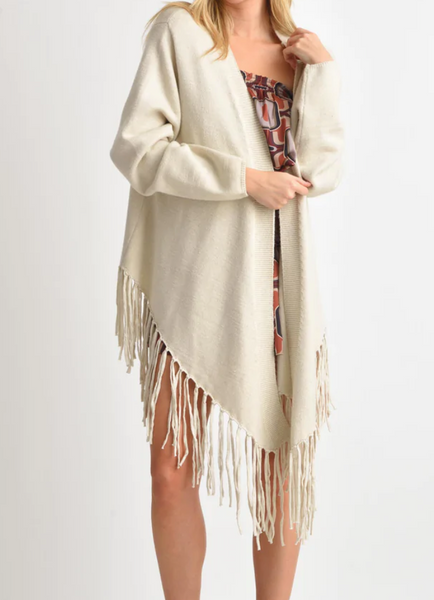 Heaven Long Fringe Cardigan