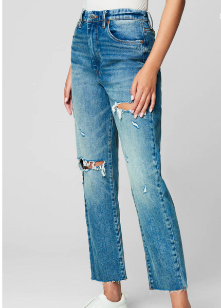 Jazz Distressed Straight Leg Jeans