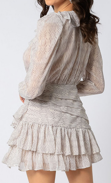 Alisha Ruffle Chiffon Dress
