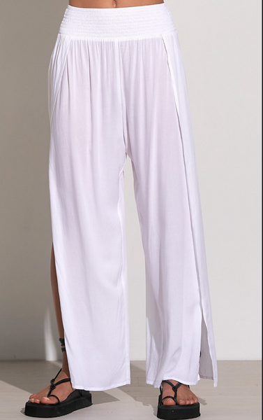 Cabo Side Slit Smock Pant/Crop Top Set