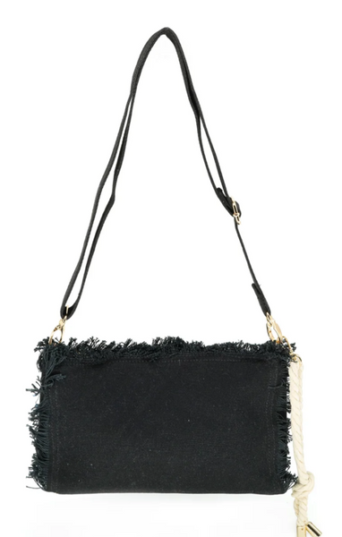 Candy Canvas Fringe Clutch